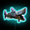 Neon Fishbone Sign with Vibrant RGB Color Changing Effect Inside