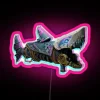 RGB Color Changing Neon Art Sign Fishbone Pattern Design Wall Decor