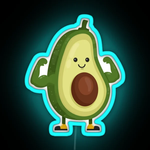 Fitness Avocado RGB Neon Sign