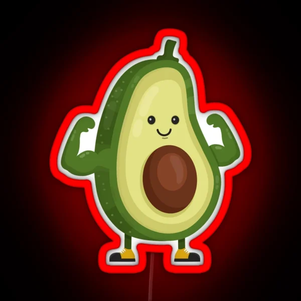 Fitness Avocado RGB Neon Sign