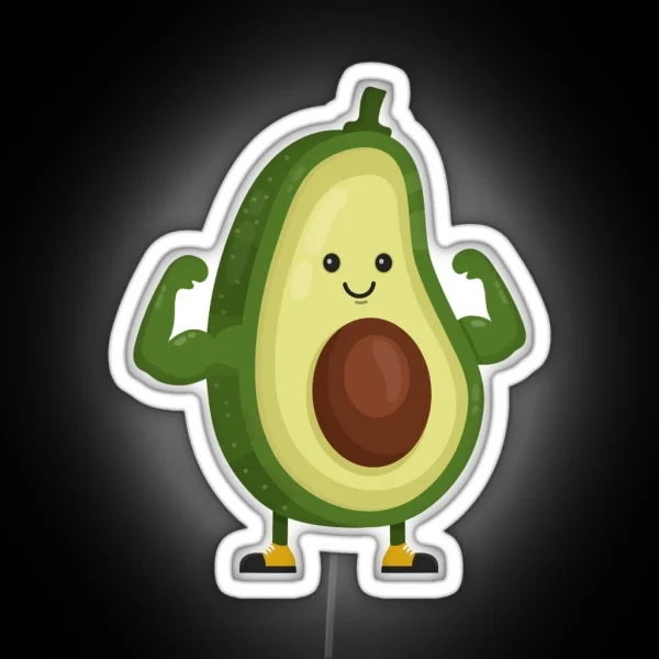 Fitness Avocado RGB Neon Sign