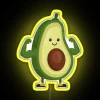 RGB LED illuminated fitness motivation avocado neon indoor decoration lighting
