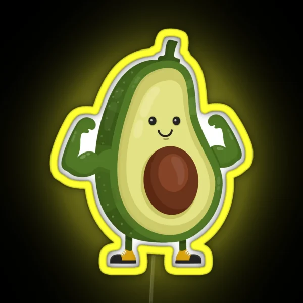 Fitness Avocado RGB Neon Sign