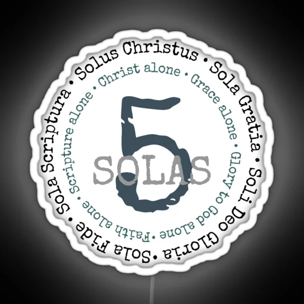 Five Solas Of The Reformation RGB Neon Sign