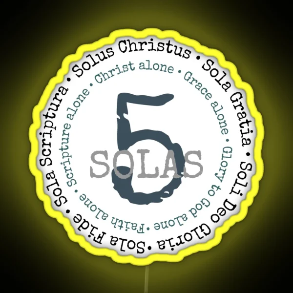Five Solas Of The Reformation RGB Neon Sign