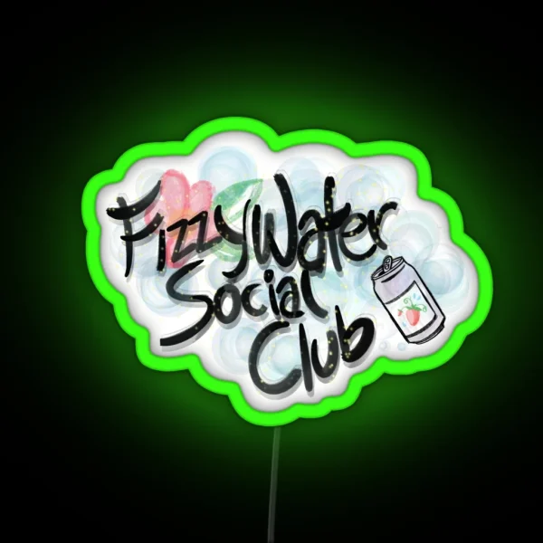 Fizzy Water Social Club RGB Neon Sign