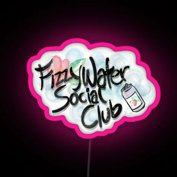 Fizzy Water Social Club RGB Neon Sign
