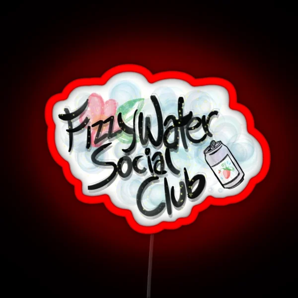 Fizzy Water Social Club RGB Neon Sign