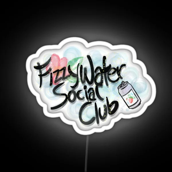 Fizzy Water Social Club RGB Neon Sign