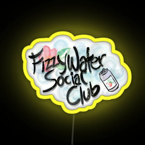 Fizzy Water Social Club RGB Neon Sign