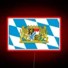Bavarian Crest Lozenge Style RGB Neon Sign with Flag Symbol