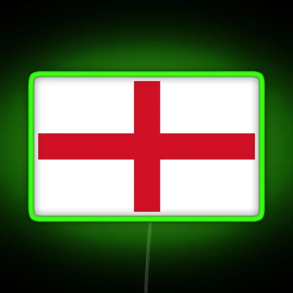 Flag Of England St George S Cross Football Sport Team Led Led Bedspread RGB Neon Sign