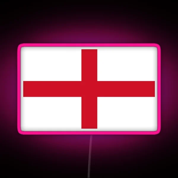 Flag Of England St George S Cross Football Sport Team Led Led Bedspread RGB Neon Sign