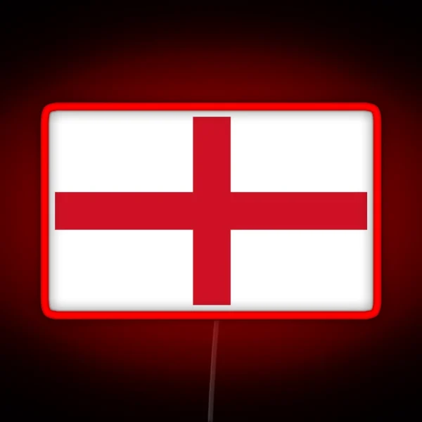 Flag Of England St George S Cross Football Sport Team Led Led Bedspread RGB Neon Sign