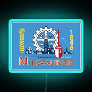Flag Of Milwaukee RGB Neon Sign