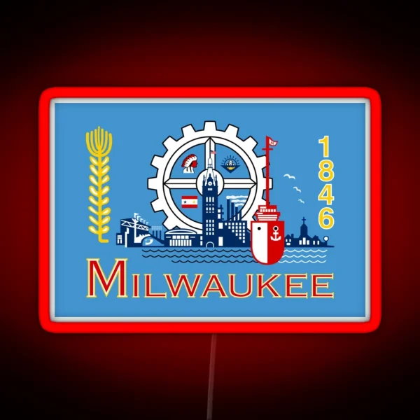 Flag Of Milwaukee RGB Neon Sign