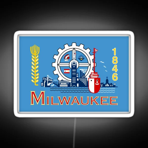 Flag Of Milwaukee RGB Neon Sign