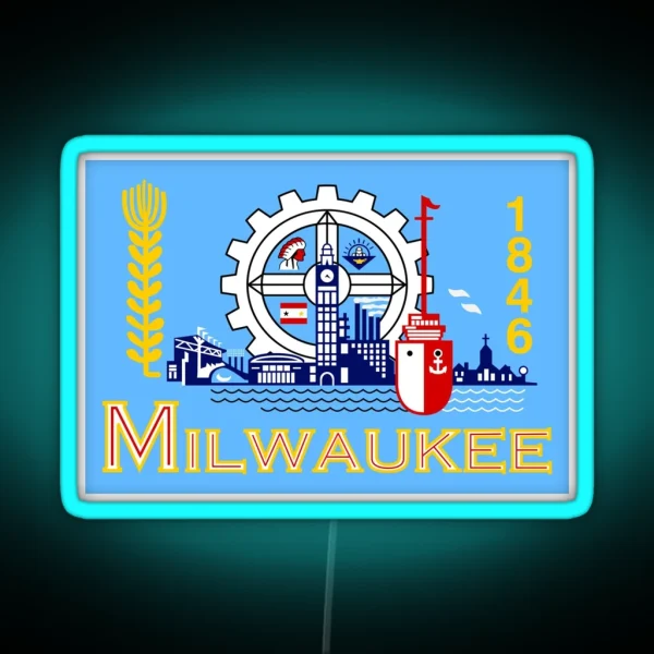 Flag Of Milwaukee RGB Neon Sign