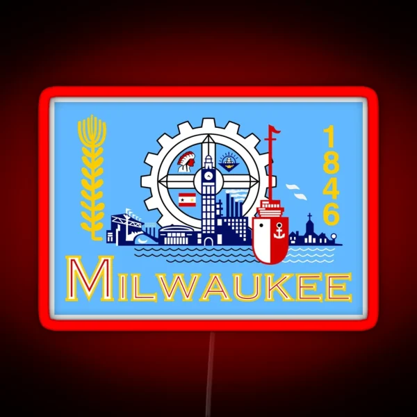 Flag Of Milwaukee RGB Neon Sign