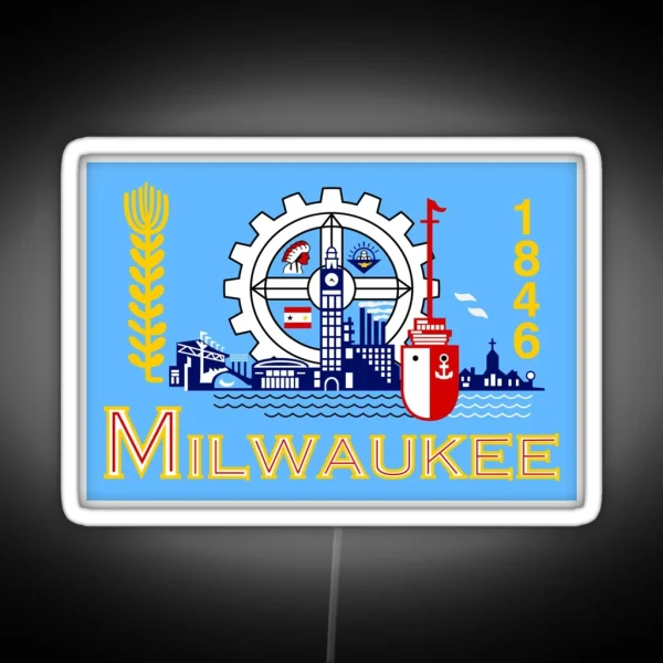 Flag Of Milwaukee RGB Neon Sign