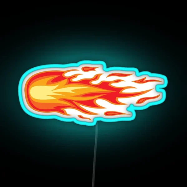 Flames For A Crazy Helmet RGB Neon Sign
