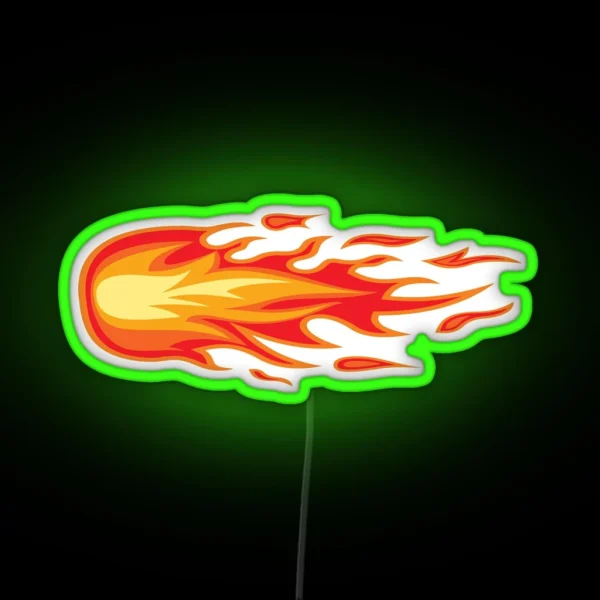 Flames For A Crazy Helmet RGB Neon Sign