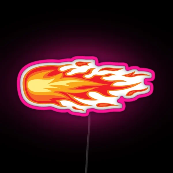 Flames For A Crazy Helmet RGB Neon Sign