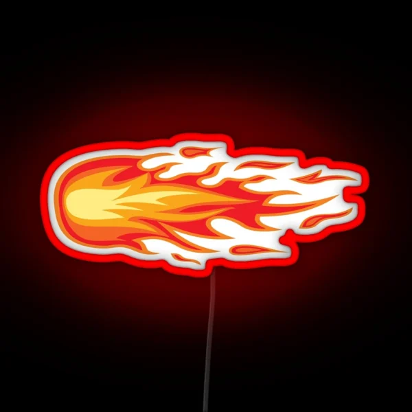 Flames For A Crazy Helmet RGB Neon Sign