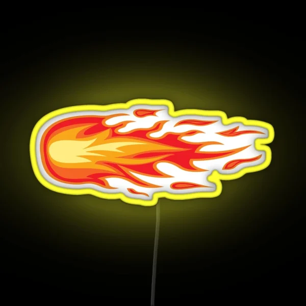 Flames For A Crazy Helmet RGB Neon Sign