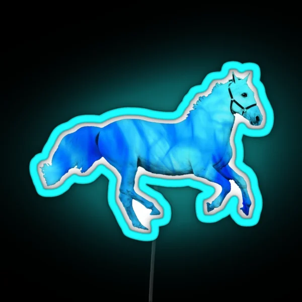 Flaming Horse RGB Neon Sign