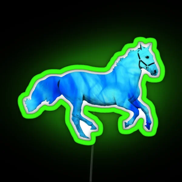 Flaming Horse RGB Neon Sign