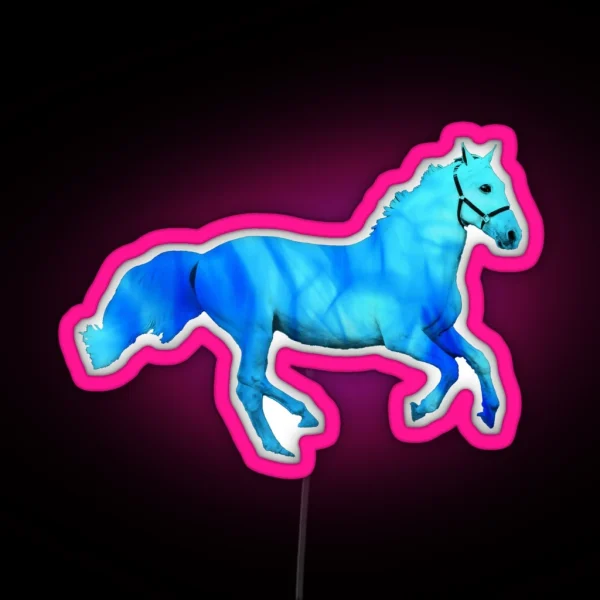 Flaming Horse RGB Neon Sign