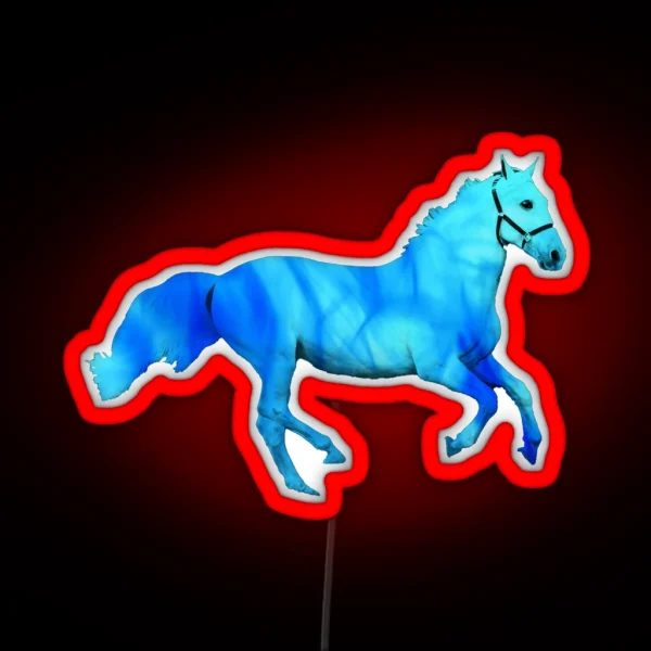 Flaming Horse RGB Neon Sign