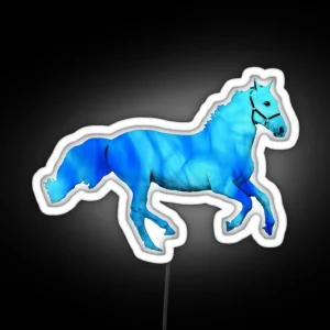 Flaming Horse RGB Neon Sign