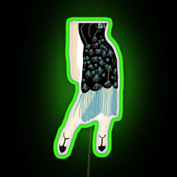 Flapper Dress RGB Neon Sign