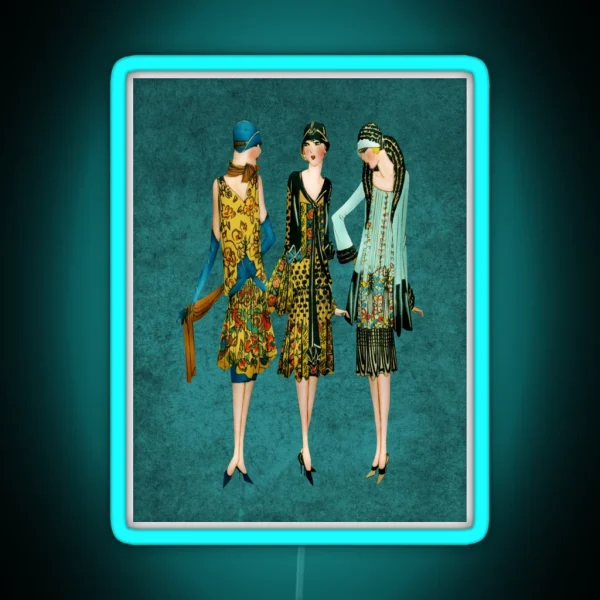 Flappers Flappin 1920 S Ladies RGB Neon Sign