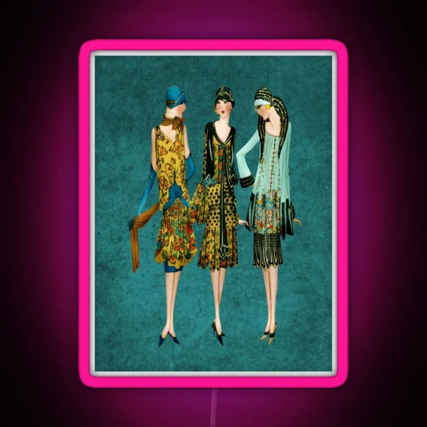 Flappers Flappin 1920 S Ladies RGB Neon Sign