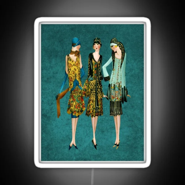 Flappers Flappin 1920 S Ladies RGB Neon Sign