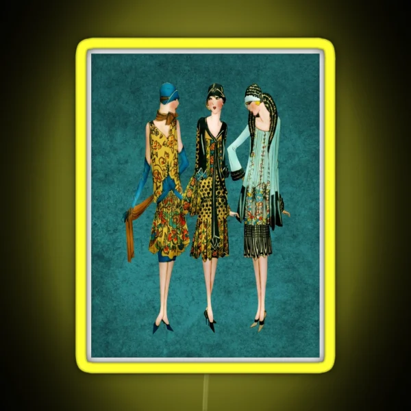 Flappers Flappin 1920 S Ladies RGB Neon Sign