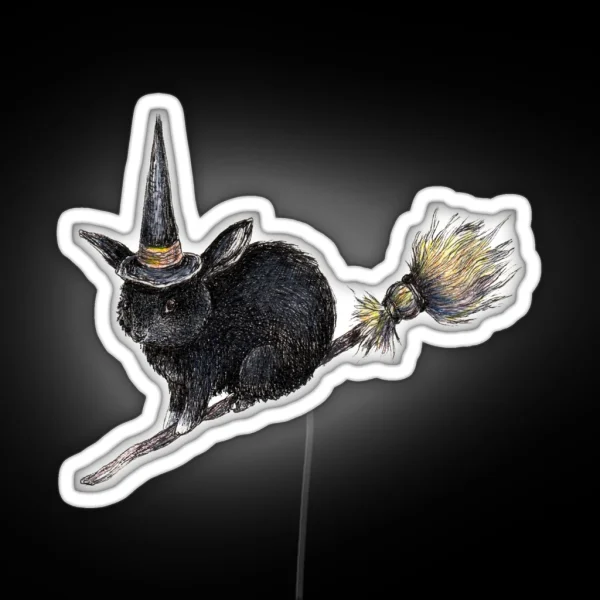 Flight Of The Witch Bunnies RGB Neon Sign