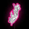 RGB LED Canvas Sign with Vibrant Floral Antler Design Patterns