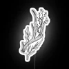 Vibrant floral patterned antlers in radiant multicolor LED lighting