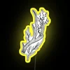 Vibrant floral antler shaped rgb color changing neon led sign display