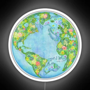 Floral Earth RGB Neon Sign