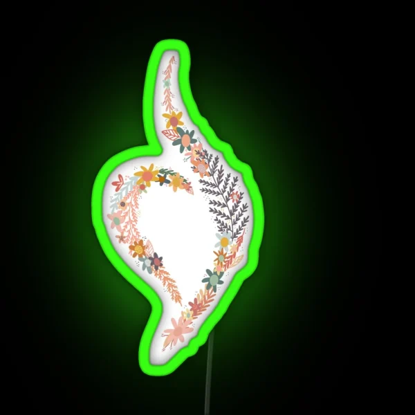 Floral NEDA RGB Neon Sign