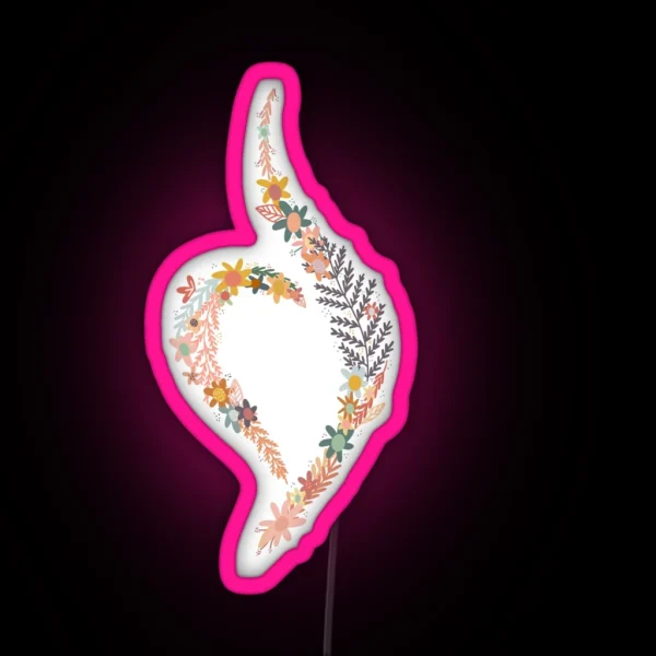 Floral NEDA RGB Neon Sign