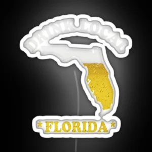 FLORIDA Beer Map Led Drink Local Brewmaster Gift RGB Neon Sign