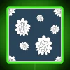 Vibrant Blue Neon Sign with Simple Abstract Floral Pattern Design