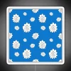 Neon Blue Floral Patterned Wall Sign for Modern Home Decor