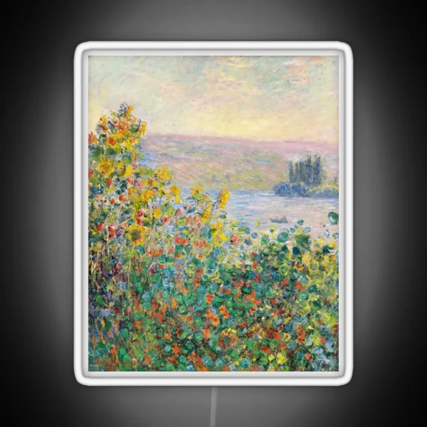 Flower Beds At Vetheuil RGB Neon Sign